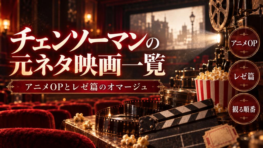チェンソーマンの元ネタ映画一覧！アニメOPとレゼ篇のオマージュを解説