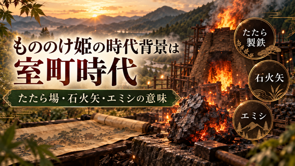 もののけ姫の時代背景は室町時代！たたら場・石火矢・エミシの意味