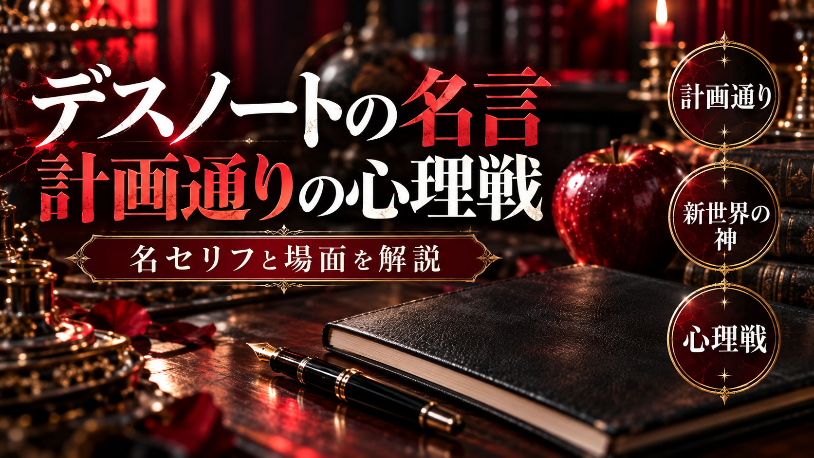 デスノートの名言「計画通り」「新世界の神となる」の場面と意味を解説