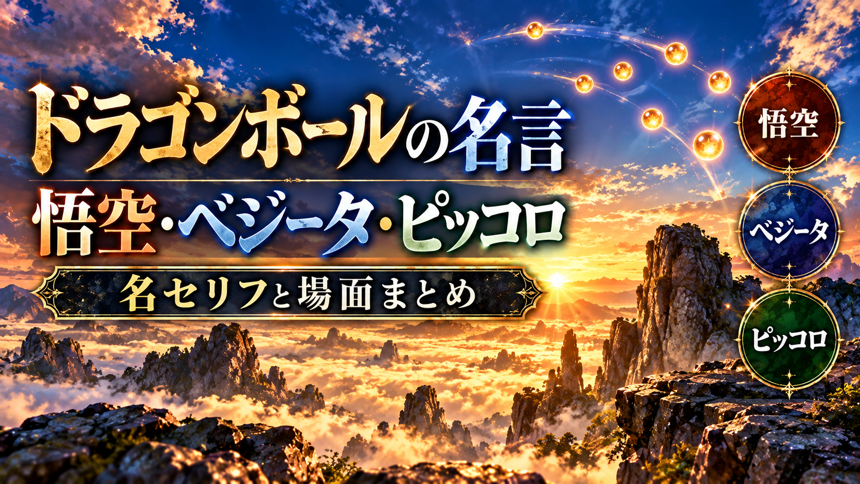 ドラゴンボールの名言まとめ！悟空・ベジータ・ピッコロの名セリフと場面