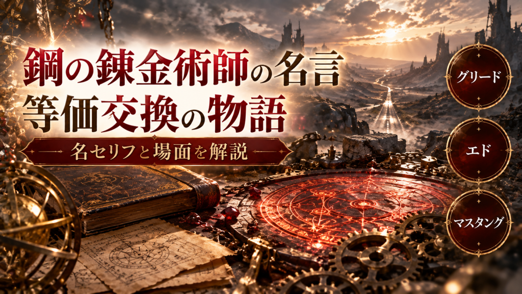鋼の錬金術師の名言「ありえないなんて事はありえない」の場面と意味を解説