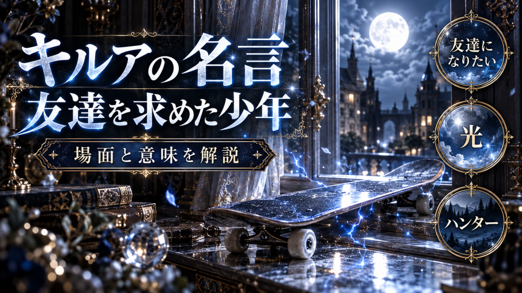キルアの名言「ゴンと… 友達になりたい」の場面と意味を解説【HUNTER×HUNTER】