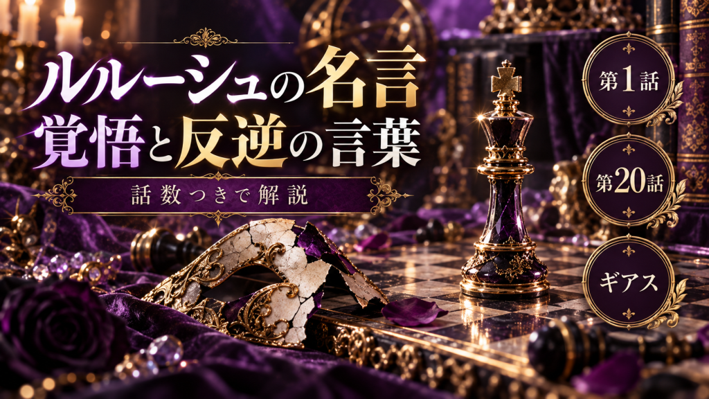 ルルーシュの名言「撃っていいのは撃たれる覚悟のあるやつだけだ」は何話？コードギアス