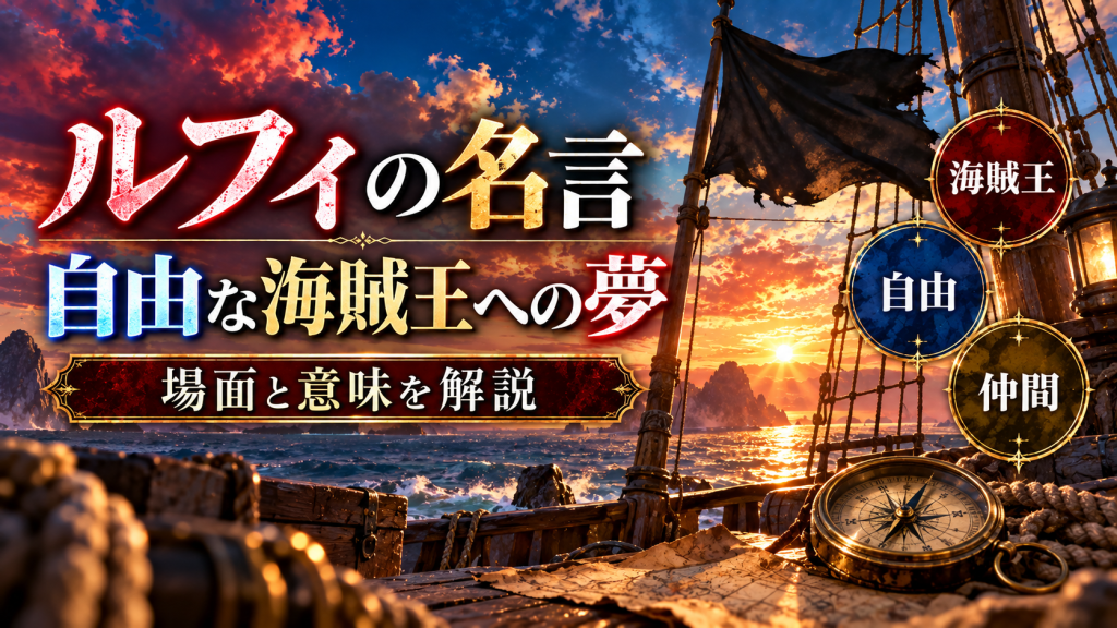 ルフィの名言「海賊王におれはなる」「一番自由な奴が海賊王だ」の場面を解説【ワンピース】