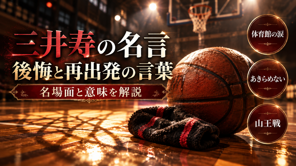 三井寿の名言「バスケがしたいです」の場面と意味！スラムダンクの名セリフを解説
